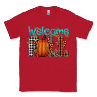 Red Welcome Fall Classic Tee - CowhideDigitalArt