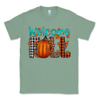 Sage Welcome Fall Classic Tee - CowhideDigitalArt