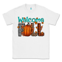 White Welcome Fall Classic Tee - CowhideDigitalArt