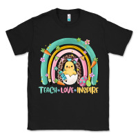 Black teach love inspire rainbow Classic Tee - MaliasSmallBusiness