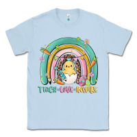 Dusty Blue teach love inspire rainbow Classic Tee - MaliasSmallBusiness