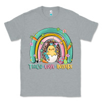 Heather Grey teach love inspire rainbow Classic Tee - MaliasSmallBusiness