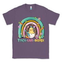 Lavender teach love inspire rainbow Classic Tee - MaliasSmallBusiness