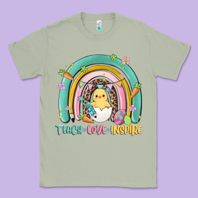 Teach Love Inspire Rainbow Classic Tee Designed By Maliassmallbusiness
