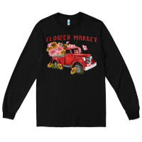 Black flower market Long Sleeve Tee - MaliasSmallBusiness