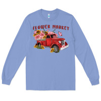 Colony Blue flower market Long Sleeve Tee - MaliasSmallBusiness