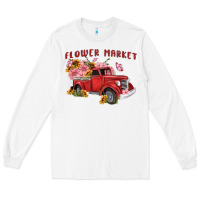 White flower market Long Sleeve Tee - MaliasSmallBusiness