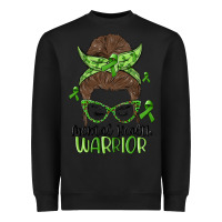 Black messy bun mental health warrior Heavyweight Sweatshirt - MaliasSmallBusiness