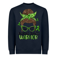 Navy messy bun mental health warrior Heavyweight Sweatshirt - MaliasSmallBusiness