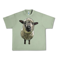 Oil Green hampshire sheep head Urban Heavy Tee - LillyAllenDesigns