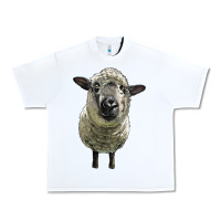 White hampshire sheep head Urban Heavy Tee - LillyAllenDesigns