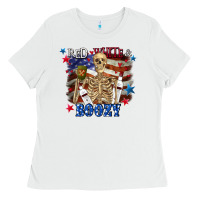 White Red white boozy 4th of july Ladies Tee - CowGirlArtShop