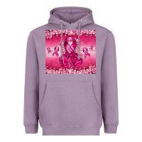 Lavender Breast Cancer with boxing gloves Heavyweight Hoodie - NancyCooperArtShop