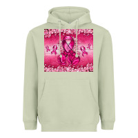 Matcha Breast Cancer with boxing gloves Heavyweight Hoodie - NancyCooperArtShop