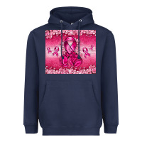 Navy Breast Cancer with boxing gloves Heavyweight Hoodie - NancyCooperArtShop
