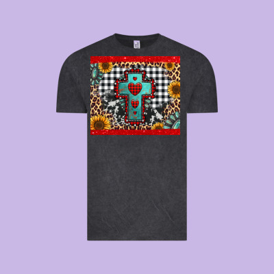 Christmas Cross Vintage Tee Designed By Jasminsmagicworld