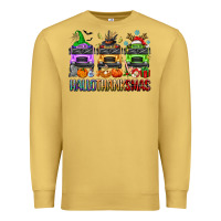 Antique Gold hallothanksmas school bus Premium Sweatshirt - texasbilliewilder