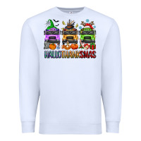White hallothanksmas school bus Premium Sweatshirt - texasbilliewilder