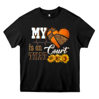 Black my heart is on that court Heavy Core Tee - HRA Design Shop