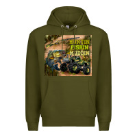 Army Green huntin fishin muddin Premium Hoodie - TumblerDesignByShophia