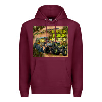 Burgundy huntin fishin muddin Premium Hoodie - TumblerDesignByShophia