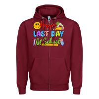 Burgundy happy last day of school Zipper Hoodie - Artiststas