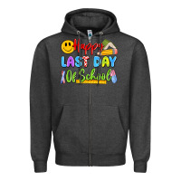 Charcoal Heather happy last day of school Zipper Hoodie - Artiststas