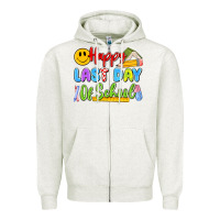 Oatmeal Heather happy last day of school Zipper Hoodie - Artiststas