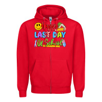 Red happy last day of school Zipper Hoodie - Artiststas