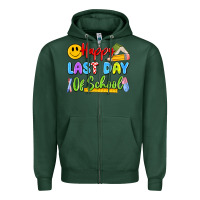 Sports Green happy last day of school Zipper Hoodie - Artiststas