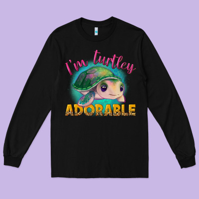 I'm Turtley Adorable Long Sleeve Tee Designed By Nancycooperartshop