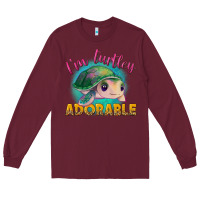 Burgundy i'm turtley adorable Long Sleeve Tee - NancyCooperArtShop