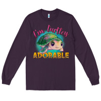 Plum i'm turtley adorable Long Sleeve Tee - NancyCooperArtShop