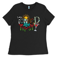 Black tanned and tipsy Ladies Tee - SublimationCraftShop