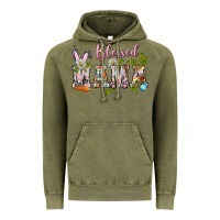 Vintage Olive blessed mama easter Vintage Hoodie - BarkalooDesign