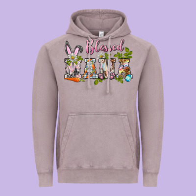 Blessed Mama Easter Vintage Hoodie Designed By Barkaloodesign