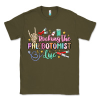 Army Green rocking the phlebotomist life Classic Tee - MaliasSmallBusiness
