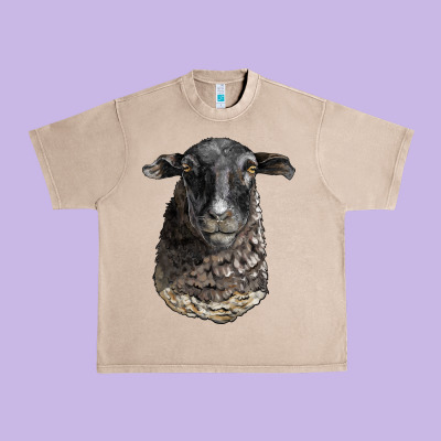 Dorper Sheep Head Urban Heavy Tee Designed By Lillyallendesigns