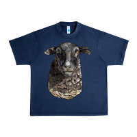 Navy dorper sheep head Urban Heavy Tee - LillyAllenDesigns