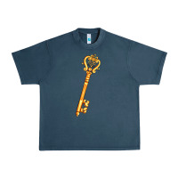 Midnight Navy love key Urban Heavy Tee - AdoDesignShop