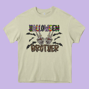 Halloween Brother Heavy Core Tee Designed By Cowhidedigitalart