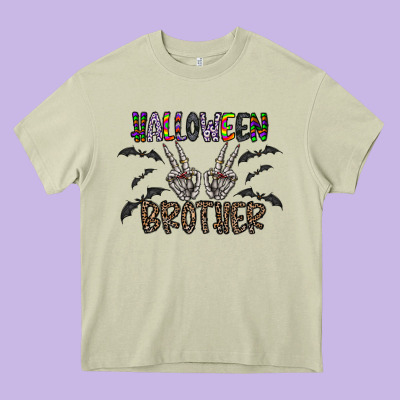 Halloween Brother Heavy Core Tee Designed By Cowhidedigitalart