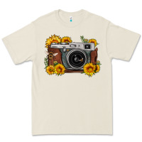Bone sunflower bee vintage camera Premium Tee - FaDigitalArtStudio
