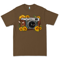 Cacao sunflower bee vintage camera Premium Tee - FaDigitalArtStudio