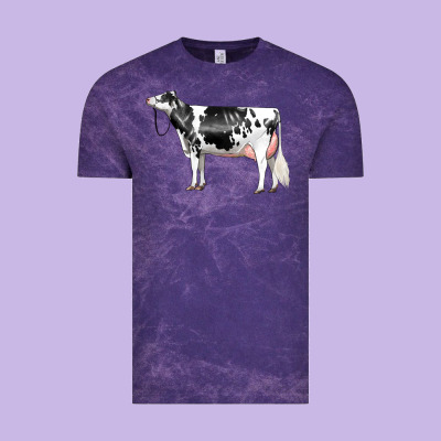 Holstein Dairy Cow Vintage Tee Designed By Lillyallendesigns