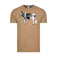 Vintage Coffee Holstein Dairy Cow Vintage Tee - LillyAllenDesigns