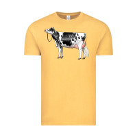 Vintage Mustard Holstein Dairy Cow Vintage Tee - LillyAllenDesigns