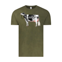 Vintage Olive Holstein Dairy Cow Vintage Tee - LillyAllenDesigns