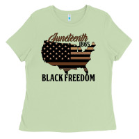 Matcha juneteenth 1865 black freedom Ladies Tee - HRA Design Shop