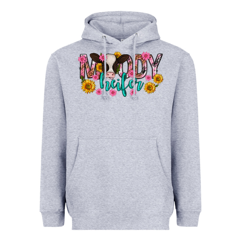 Moody Heifer Mother's Day Heavyweight Hoodie by texasbilliewilder | Teevron